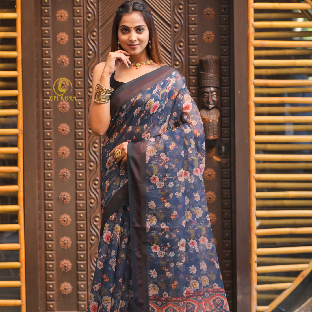 Chanderi Kota Checks Saree