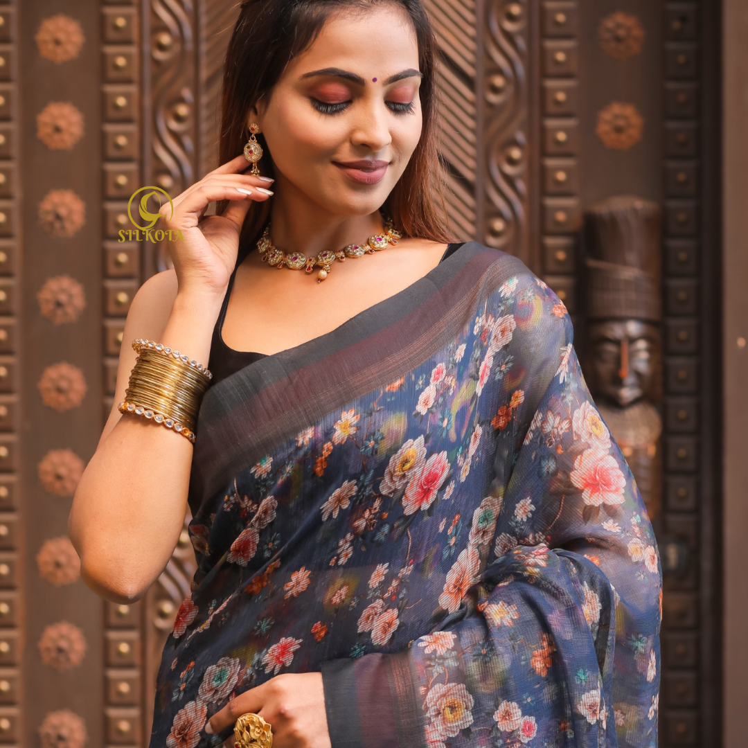 Chanderi Kota Checks Saree